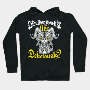 The Witch: Macho Cabrio Cute Black Phillip Satan Hoodie